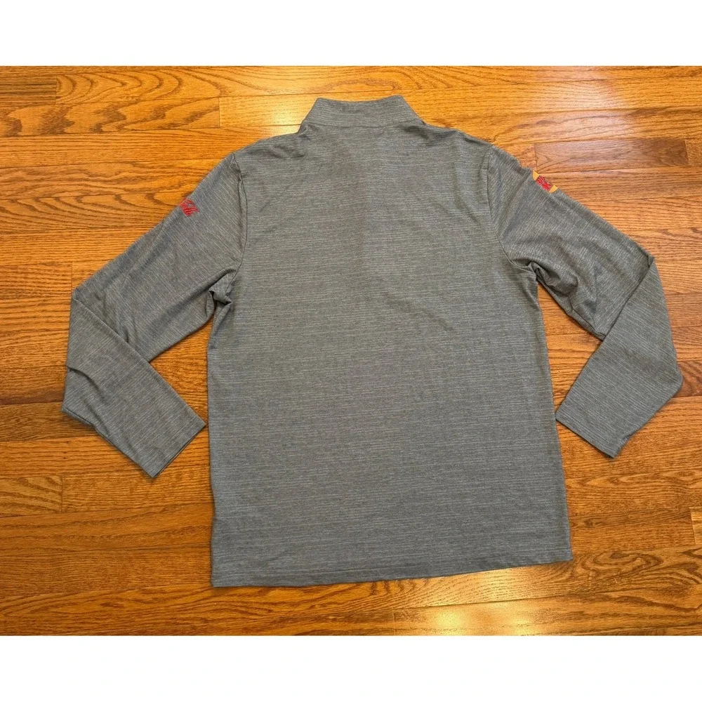 Travis Mathew 1/4 Zip Pullover Mens Large Golf Gray Burger King Coca-Cola Logos